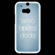 Coque HTC One M8s Sexo Apéro Dodo Bleu ZG