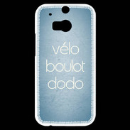 Coque HTC One M8s Vélo Boulot Dodo Bleu ZG