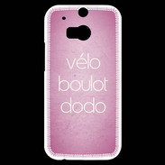 Coque HTC One M8s Vélo Boulot Dodo Rose ZG