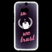 Coque HTC One M8s In anonymous We trust Rouge ZG