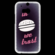 Coque HTC One M8s In Burger We trust Rouge ZG