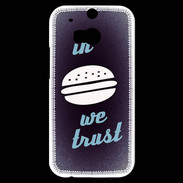 Coque HTC One M8s In Burger We trust Bleu ZG