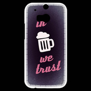 Coque HTC One M8s In Beer We trust Rouge ZG