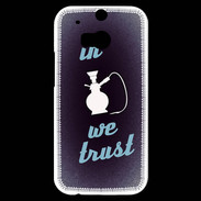 Coque HTC One M8s In Chicha We trust Bleu ZG