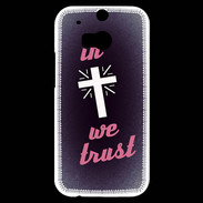 Coque HTC One M8s In Christ We trust Rouge ZG