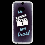 Coque HTC One M8s In Ciné We trust Bleu ZG