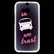 Coque HTC One M8s In Combi We trust Rouge ZG