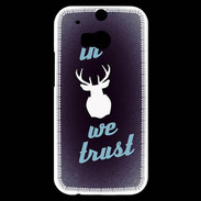 Coque HTC One M8s In Elan We trust Bleu ZG