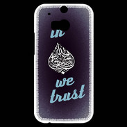 Coque HTC One M8s In Islam We trust Bleu ZG