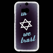 Coque HTC One M8s In Judaïsme We trust Bleu ZG 