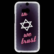 Coque HTC One M8s In Judaïsme We trust Rouge ZG 