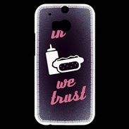 Coque HTC One M8s In Junk We trust Rouge ZG