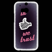 Coque HTC One M8s In Like We trust Rouge ZG