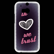Coque HTC One M8s In Love We trust Rouge ZG