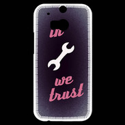 Coque HTC One M8s In Mecanic We trust Rouge ZG