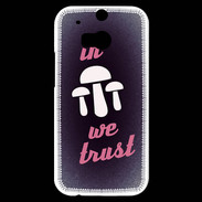 Coque HTC One M8s In Mushrooms We trust Rouge ZG