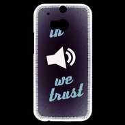 Coque HTC One M8s In Music We trust Bleu ZG