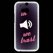 Coque HTC One M8s In Music We trust Rouge ZG
