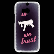 Coque HTC One M8s In Uzi We trust Rouge ZG