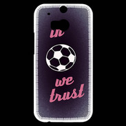 Coque HTC One M8s In Soccer We trust Rouge ZG