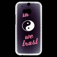 Coque HTC One M8s In Zen We trust Rouge ZG