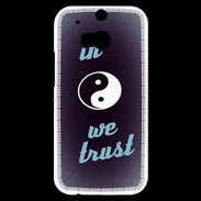 Coque HTC One M8s In Zen We trust Bleu ZG