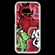 Coque HTC One M8s Enfer graffiti PB