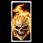 Coque Personnalisée Sony Xpéria Z5 Tête de mort en flamme 5