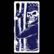 Coque Personnalisée Sony Xpéria Z5 Tête de mort Biker USA