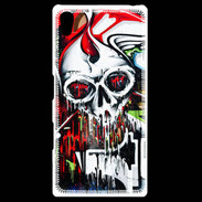 Coque Personnalisée Sony Xpéria Z5 Tête de mort Graffiti couleur