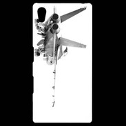 Coque Personnalisée Sony Xpéria Z5 Avion de chasse F18 en noir et blanc