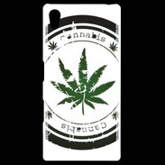 Coque Personnalisée Sony Xpéria Z5 Grunge stamp with marijuana leaf