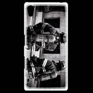 Coque Personnalisée Sony Xpéria Z5 Pompiers en noir et blanc