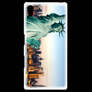 Coque Personnalisée Sony Xpéria Z5 Statue de la liberté et ville de New York 15
