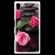 Coque Personnalisée Sony Xpéria Z5 Rose et Galet Zen