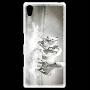Coque Personnalisée Sony Xpéria Z5 Chevaux blancs