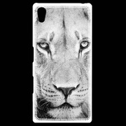 Coque Personnalisée Sony Xpéria Z5 Lion en noir et blanc