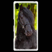 Coque Personnalisée Sony Xpéria Z5 Portrait de cheval noir 10