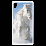 Coque Personnalisée Sony Xpéria Z5 Cheval blanc dans la neige 2