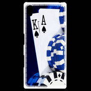 Coque Personnalisée Sony Xpéria Z5 Poker bleu et noir