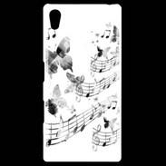 Coque Personnalisée Sony Xpéria Z5 Dessin de note de musique en noir et blanc 75