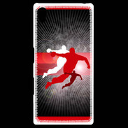 Coque Personnalisée Sony Xpéria Z5 Illustration Handball en noir et rouge