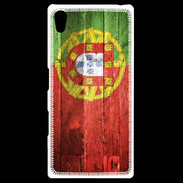 Coque Personnalisée Sony Xpéria Z5 Drapeau Portugal imitation bois
