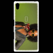 Coque Personnalisée Sony Xpéria Z5 Femme metisse noire 3