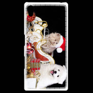 Coque Personnalisée Sony Xpéria Z5 Chaton et Chiot Noël