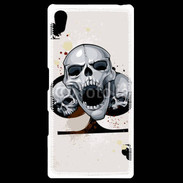 Coque Personnalisée Sony Xpéria Z5 Carte tête de mort trèfle