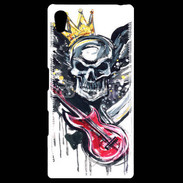 Coque Personnalisée Sony Xpéria Z5 Tête de mort et guitare