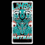 Coque Personnalisée Sony Xpéria Z5 Tête de Mort Zombie 25