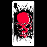 Coque Personnalisée Sony Xpéria Z5 Tête de Mort en Rouge et Noir