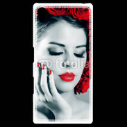 Coque Personnalisée Sony Xpéria Z5 Vernis rouge et roses esthétisme